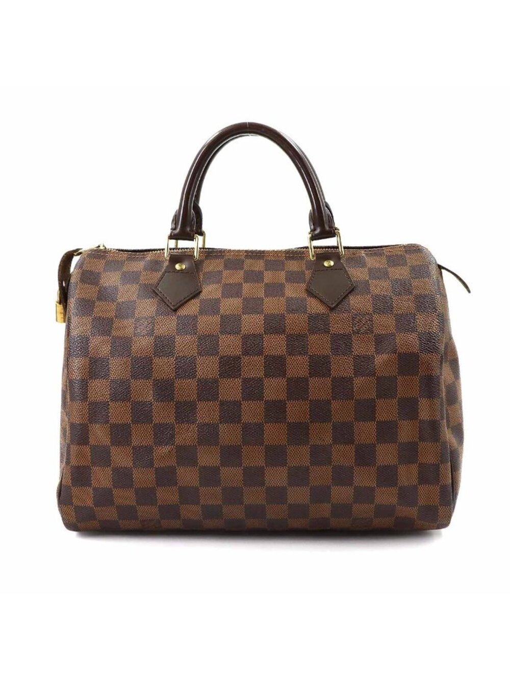 Louis Vuitton Damier Speedy 30 Hand Bag Ebene Brown Gold - Picture 2 of 10